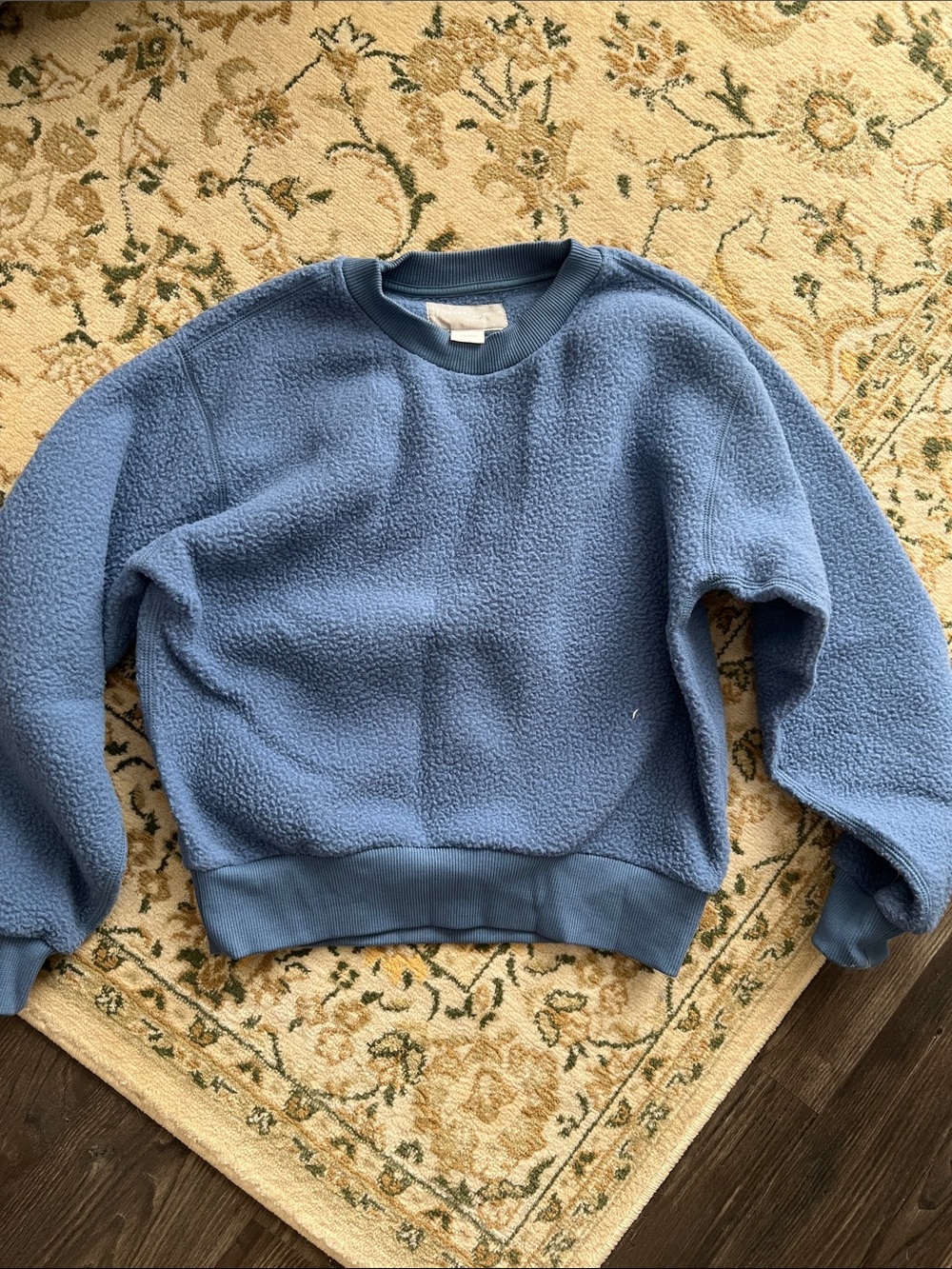 Everlane Blue Fleece Crewneck Sweater Xs